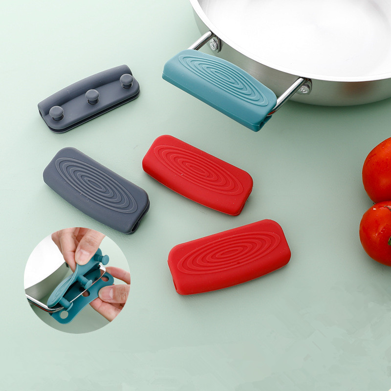 Home Cooking Cookbook - 1Pair Heat Insulated Silicone Pot Handle