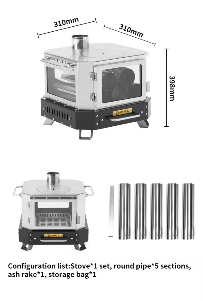 HOMFUL Portable Firewood Stove - đánh giá và giá Home Cooking Cookbook