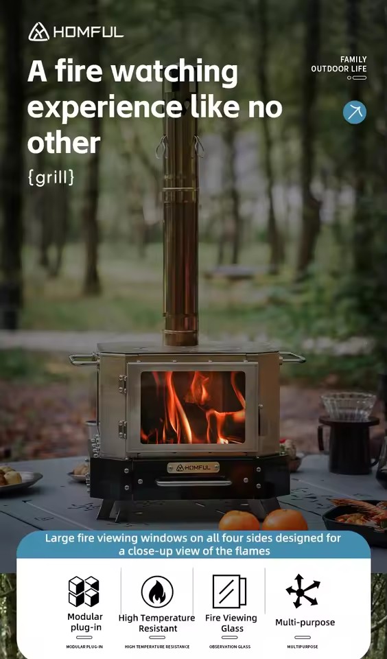 HOMFUL Portable Firewood Stove - đánh giá và giá Home Cooking Cookbook