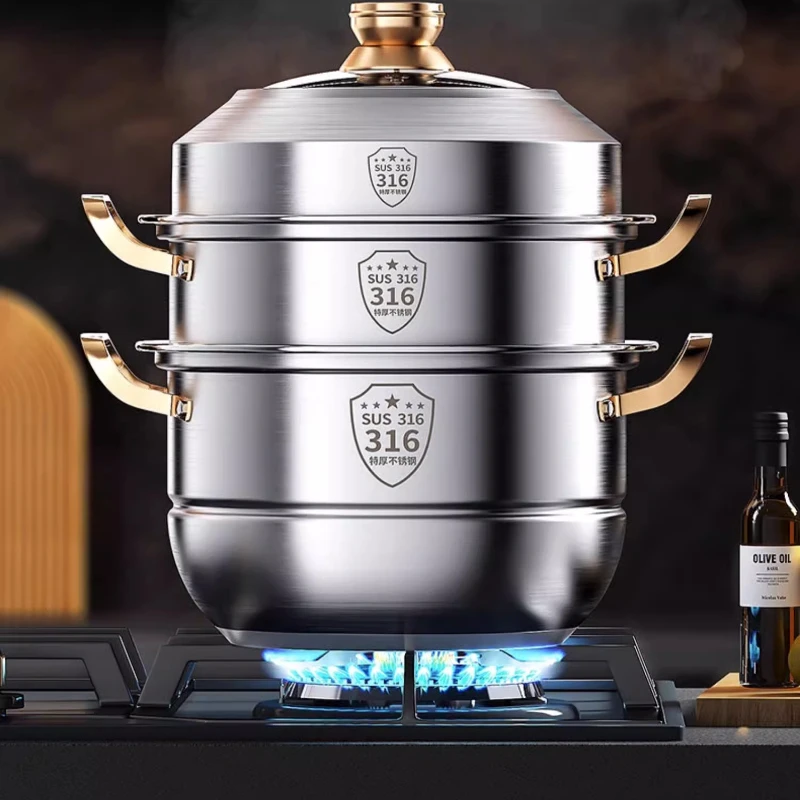 316 Stainless Steel Steam Pot  - đánh giá và giá Home Cooking Cookbook