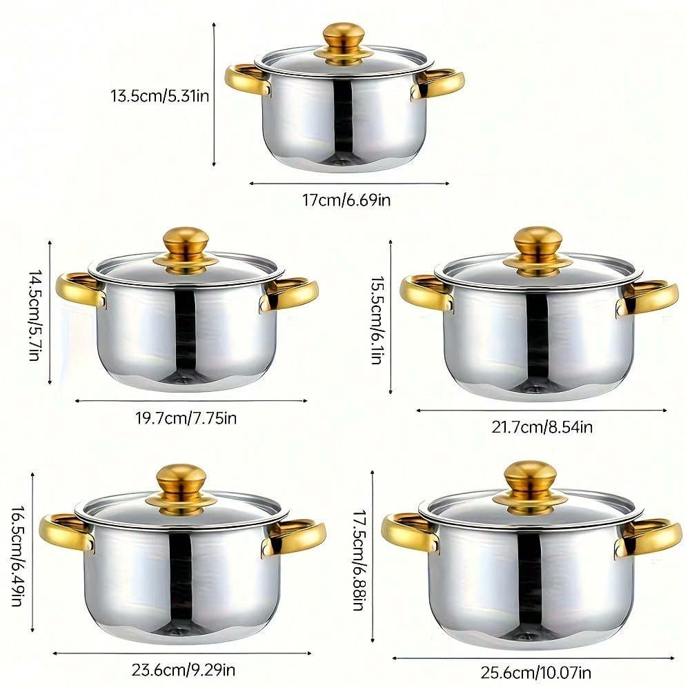 Stainless Steel Pot Set Modern - đánh giá và giá Home Cooking Cookbook