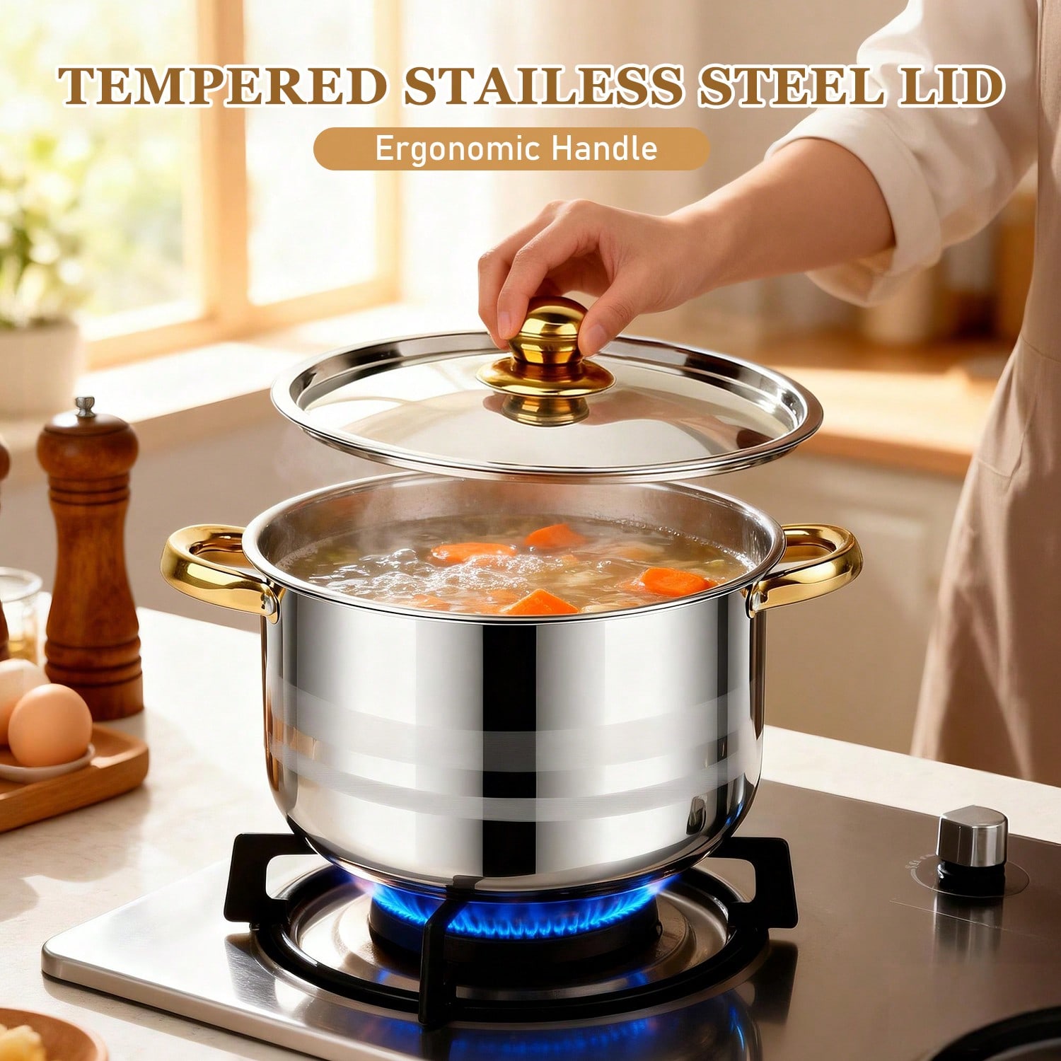 Stainless Steel Pot Set Modern - đánh giá và giá Home Cooking Cookbook